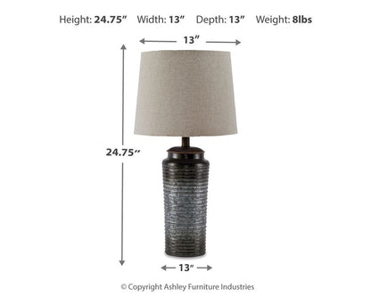 Norbert - Metal Table Lamp (Set of 2) - Gray