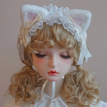 Off-White Cat Ear Bow Headband