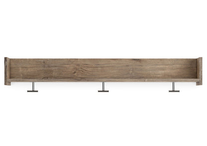 Oliah - Wall Mounted Coat Rack w/Shelf - Natural