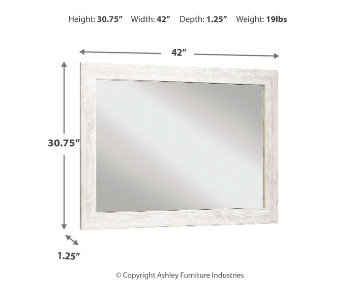 Paxberry - Bedroom Accent Mirror - Whitewash