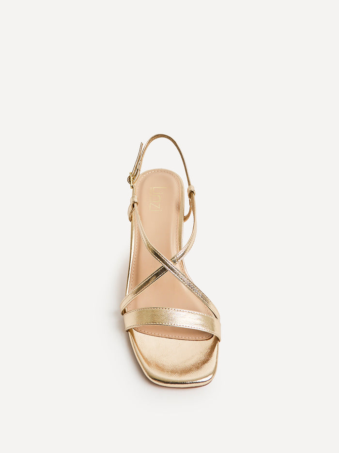 Remain Wide Fit Gold Heeled Sandals