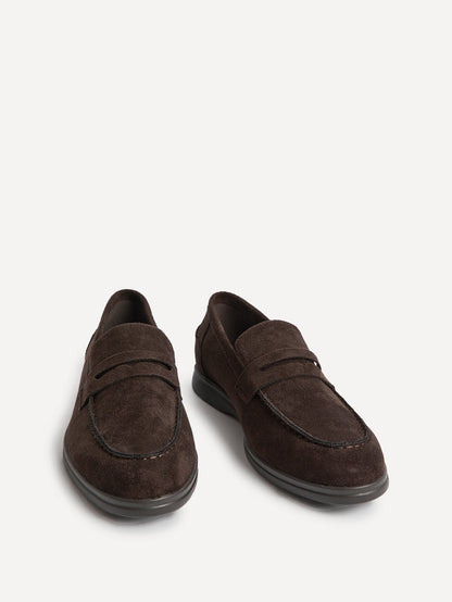 Review Brown Faux Suede Classic Loafer