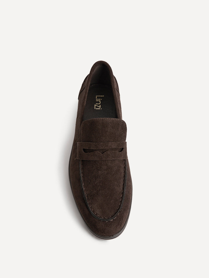 Review Brown Faux Suede Classic Loafer