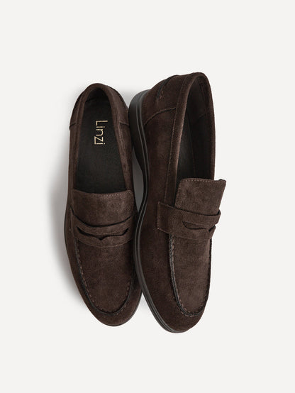 Review Brown Faux Suede Classic Loafer