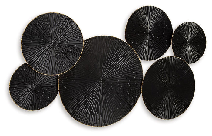 Rhetlen - Wall Decor - Black / Gold Finish