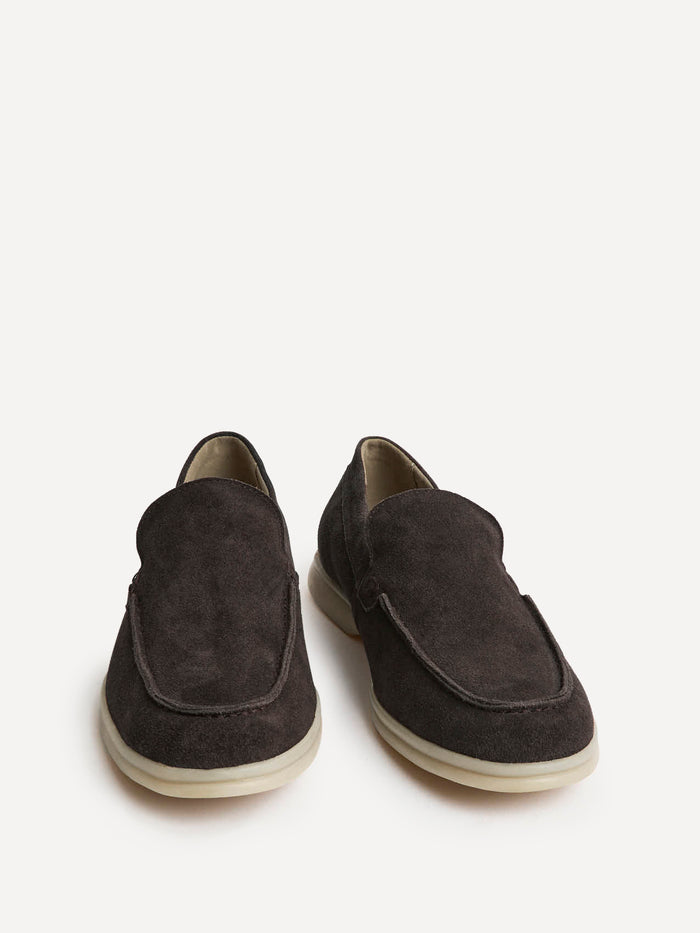 Rino Mens Brown Suede Leather Loafers
