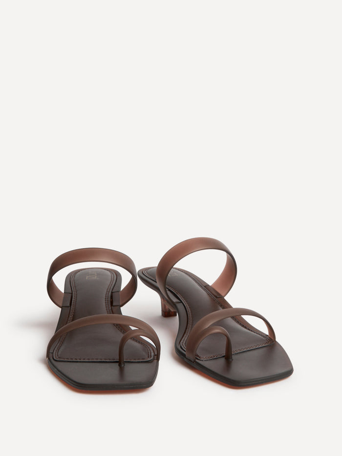 Shade Brown Jelly Heeled Sandals
