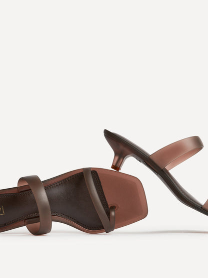 Shade Brown Jelly Heeled Sandals