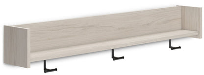 Socalle - Wall Mounted Coat Rack w/Shelf - Light Natural