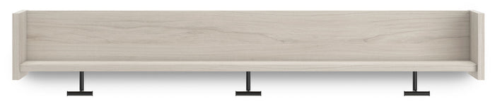 Socalle - Wall Mounted Coat Rack w/Shelf - Light Natural