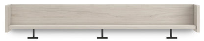 Socalle - Wall Mounted Coat Rack w/Shelf - Light Natural