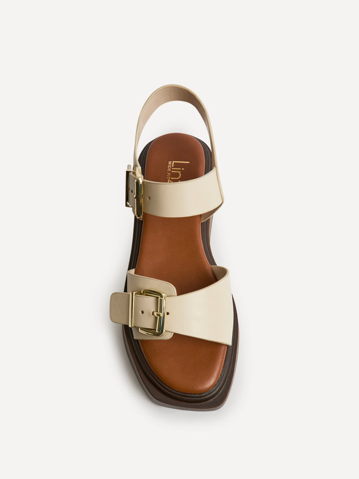 Source Wide Fit Nude Flatform Sandals