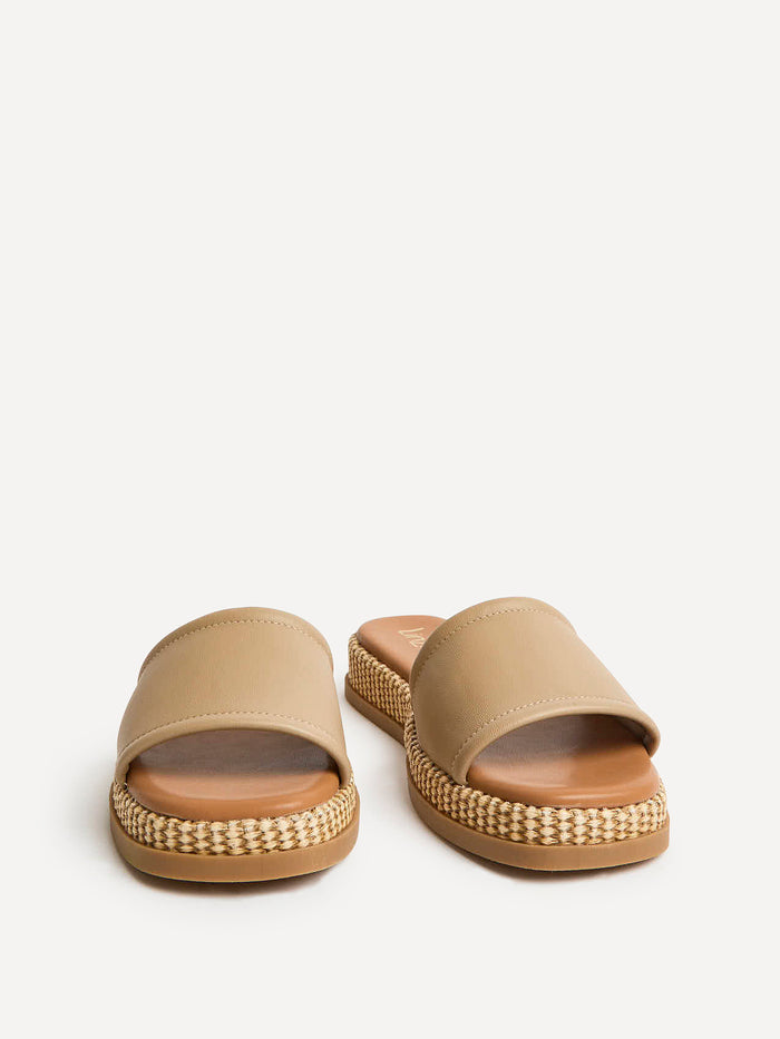 Stay Taupe Flatform Mule Sandals