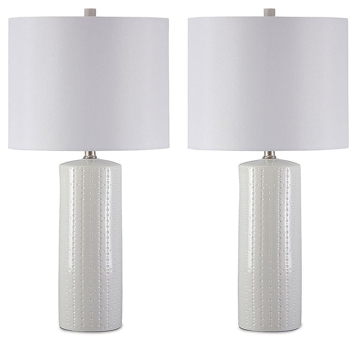 Steuben - Ceramic Table Lamp (Set of 2) - White