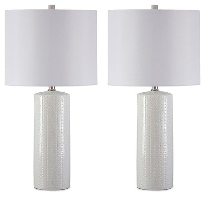 Steuben - Ceramic Table Lamp (Set of 2) - White