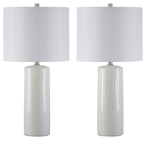 Steuben - Ceramic Table Lamp (Set of 2) - White