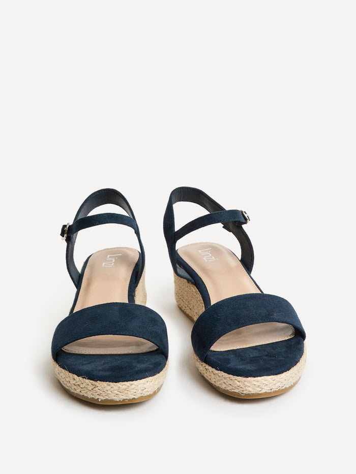 Sunrise Navy Espadrille Flatform Sandals
