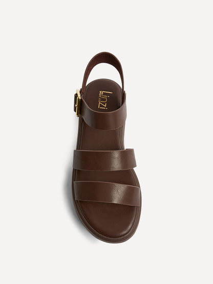 Tayla Wide Fit Brown Gladiator Sandals