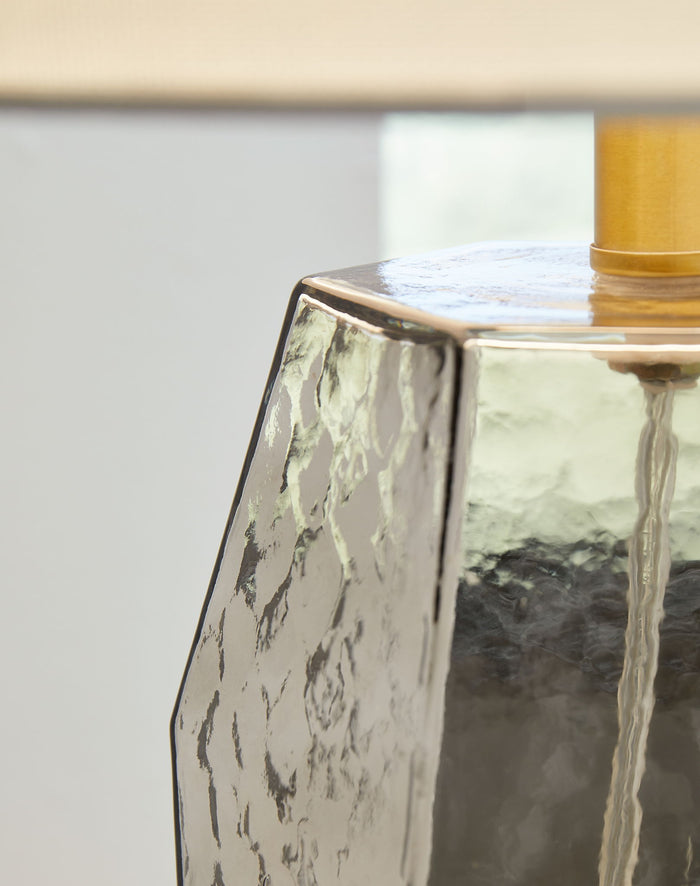 Taylow - Glass Table Lamp  - Gray