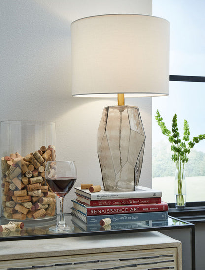 Taylow - Glass Table Lamp  - Gray