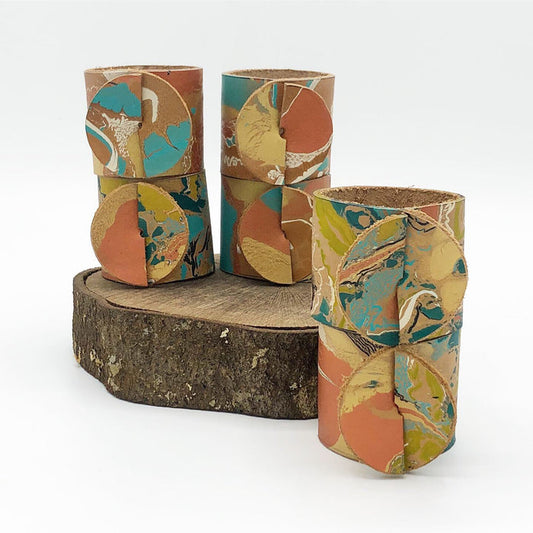Teal Day Dream Napkin Ring Set - No One Alike