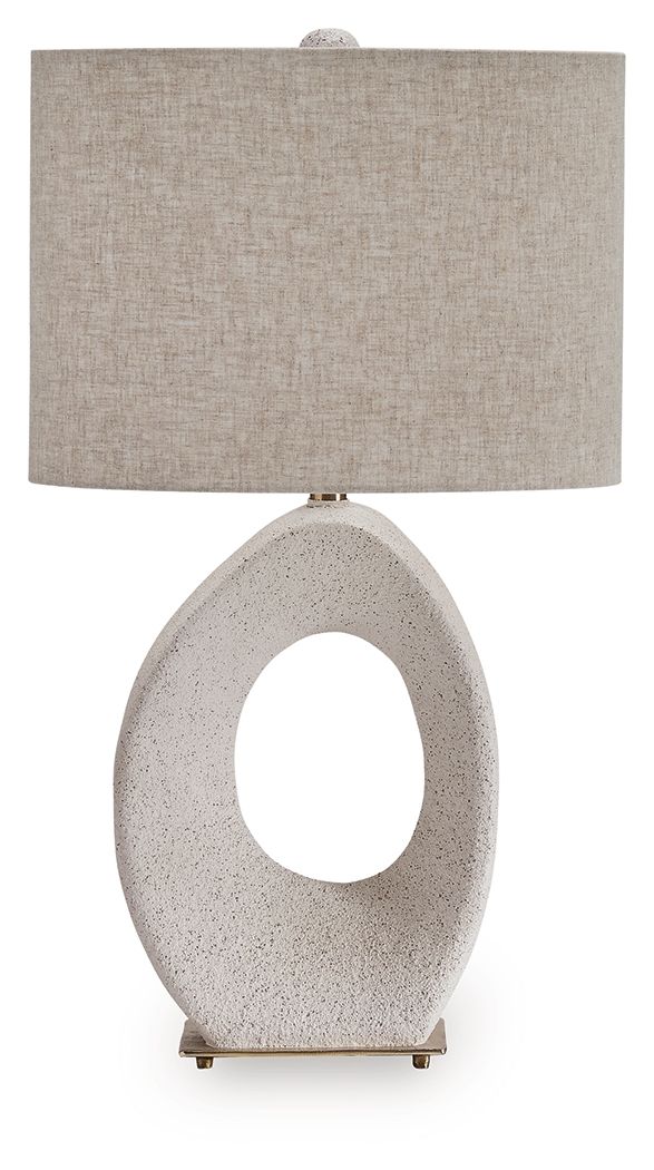 Trentlen - Paper Table Lamp - Cream / Gold Finish