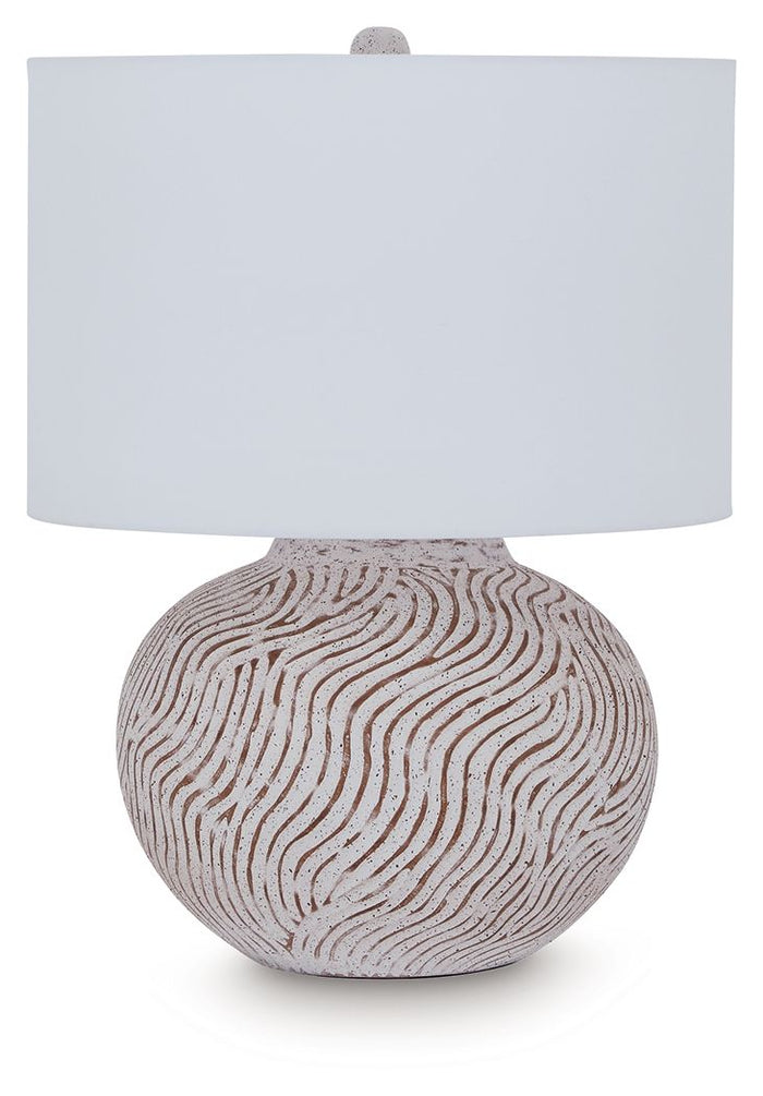 Vien - Terracotta Table Lamp - Distressed White