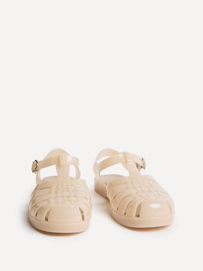 Wave Nude Jelly Flat Sandals