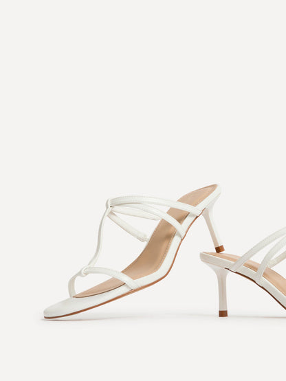 Westside White Mule Heels
