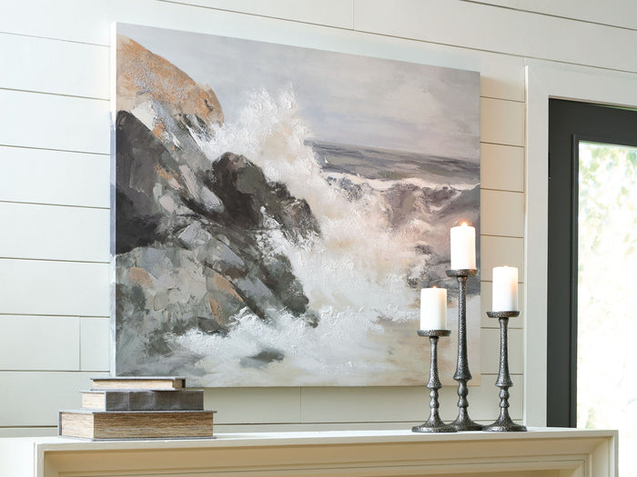 Worthner - Wall Art - Tan / Gray / White