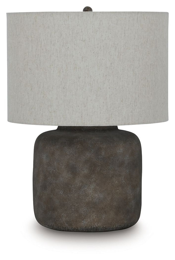Zandophen - Metal Table Lamp - Antique Gray