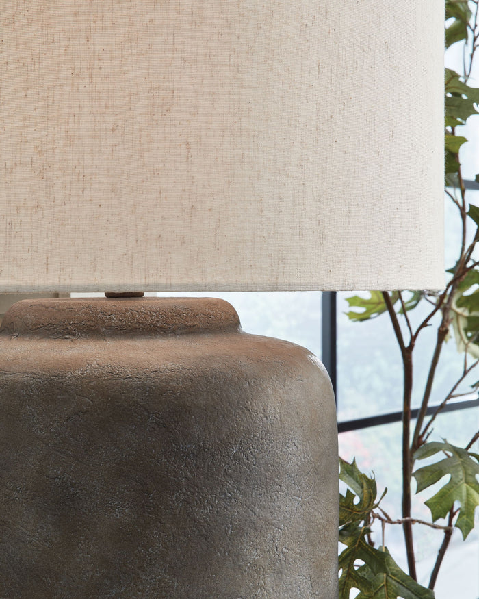 Zandophen - Metal Table Lamp - Antique Gray
