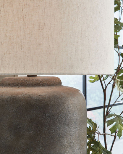 Zandophen - Metal Table Lamp - Antique Gray